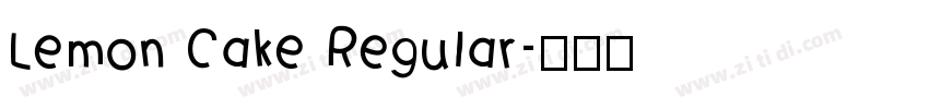 Lemon Cake Regular字体转换